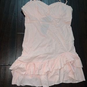 Pink ruffle dress